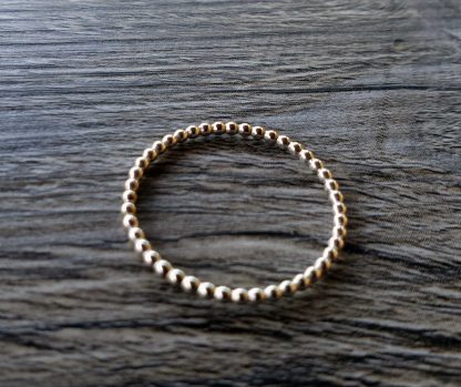 1.5mm beaded stacking ring