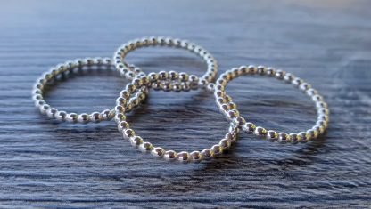 2mm beaded stacking rings