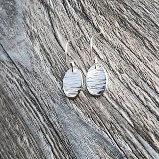 textured oval earrings