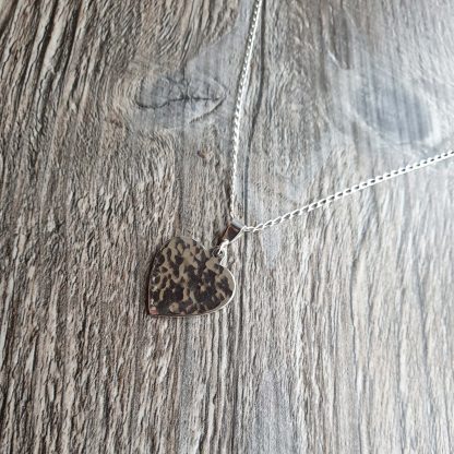Small hammered heart pendant