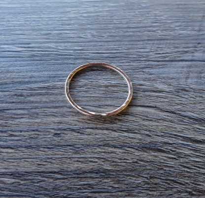 1.5mm hammered stacking ring