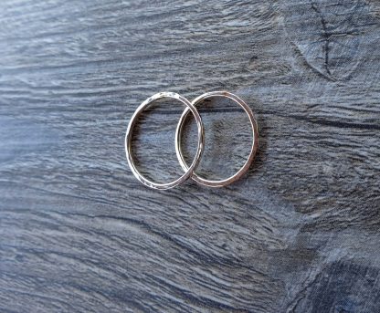 1.5mm hammered stacking rings